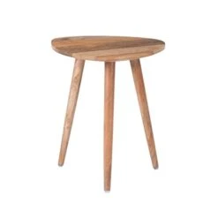 MH London Bond Triangle End Table - Exclusively Designed Small Side Table. Hand Crafted - Wooden Side Table - Contemporary Design For Small End Tables For Bedroom And Living Room