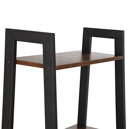 Nouva 4 Tier Ladder Shelf, Industrial Bookshelf Free Standing Steel Frame Open Display Rack Shelf Wooden Shelf For Living Room Bedroom Kitchen Home Office Bathroom Garage, Rustic Brown 6 Nouva 4 Tier Ladder Shelf, Industrial Bookshelf Free Standing Steel Frame Open Display Rack Shelf Wooden Shelf For Living Room Bedroom Kitchen Home Office Bathroom Garage, Rustic Brown - Image 6