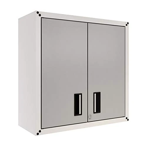 Itbe For Home Ready-to-Assemble Wall Steel Cabinet With Two Doors (White And Grey) 1 Itbe For Home Ready-to-Assemble Wall Steel Cabinet With Two Doors (White And Grey)