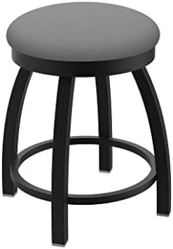 Misha Swivel Vanity Stool, 18" Seat Height, Black Vinyl -Best Furniture Store 31gG8McIP2L. AC