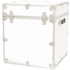 Be Armor Trunk, College, Home & Storage 18"x18"x20" (White) -Best Furniture Store 31gcirIQrGS