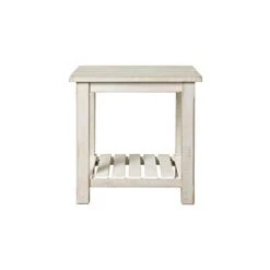 Martin Svensson Home Barn Door End Table, Antique White -Best Furniture Store 31giLjwOW1L