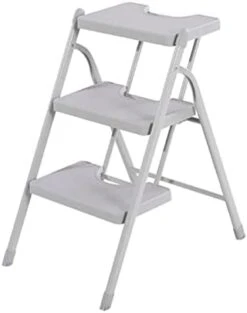 GENERIC 3-Step Steel Ladder Folding Step Ladder With Wide Anti-Slip Pedal Multipurpose Step Ladder Flower Stand Shelf Organizer For Household Kitchen Office 330lbs Load Capacity (Color : Bruin) -Best Furniture Store 31go4wUN1rL. AC 1