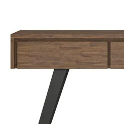 SIMPLIHOME Lowry Solid Acacia Wood And Metal 60 Inch Wide Console Table Inrial Console Sofa Table In Rustic Natural Aged Brown -Best Furniture Store 31gxgn8DWcL