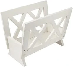 Frenchi Home Furnishing Contemporary Magazine Rack, White -Best Furniture Store 31h2P3wwU4S. AC