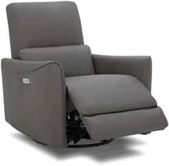 CHITA Power Recliner Swivel Glider, Upholstered Faux Leather Living Room Reclining Sofa Chair With Lumbar Support, Cognac Brown 22 CHITA Power Recliner Swivel Glider, Upholstered Faux Leather Living Room Reclining Sofa Chair With Lumbar Support, Cognac Brown -Best Furniture Store 31hAYmA46yL. AC