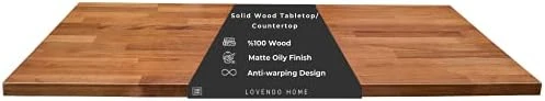 Lovendo | Handmade | Solid Wood Table Top | Butcher Block Counter Top | 24‘‘ X 23.6 ‘‘ Inch | Thickness 1.18'' | Matte Finish 7 Lovendo | Handmade | Solid Wood Table Top | Butcher Block Counter Top | 24‘‘ X 23.6 ‘‘ Inch | Thickness 1.18'' | Matte Finish - Image 7