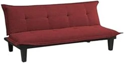 SDFGH Convertible Futon Couch Bed With Microfiber Upholstery And Wood Legs, Red -Best Furniture Store 31hKMy2xrOL. AC