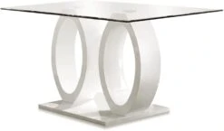 Furniture Of America Quezon Dining Table, 54" X 17.75" X 26.25", Black -Best Furniture Store 31hQqqfqixL. AC