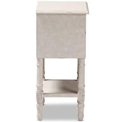 Baxton Studio Lenore 2 Drawer Nightstand In Whitewashed -Best Furniture Store 31hSxvyYOcL