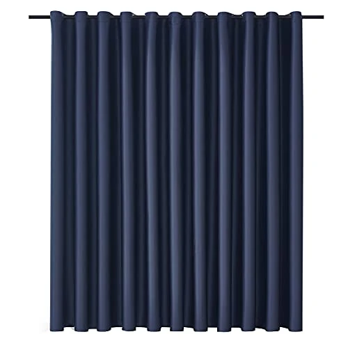 BluCOASTLINE Room Divider Curtain Room Partition For Bedroom/Home Theatre/Conference Room Blackout Curtains Backdrop Anti-Peeping Privacy Window Curtain, 15ft Wide X 8ft Tall, Navy Blue, 1 Panel 3 BluCOASTLINE Room Divider Curtain Room Partition For Bedroom/Home Theatre/Conference Room Blackout Curtains Backdrop Anti-Peeping Privacy Window Curtain, 15ft Wide X 8ft Tall, Navy Blue, 1 Panel - Image 3