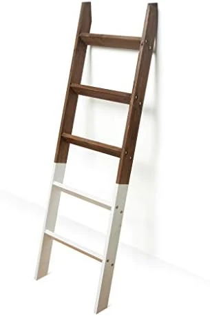 Blanket Ladder 5 Ft. Premium Wood Rustic Decorative Quilt Ladder. Pure White Vintage Wooden Decor. Blankets Holder Rack 5 Blanket Ladder 5 Ft. Premium Wood Rustic Decorative Quilt Ladder. Pure White Vintage Wooden Decor. Blankets Holder Rack - Image 5