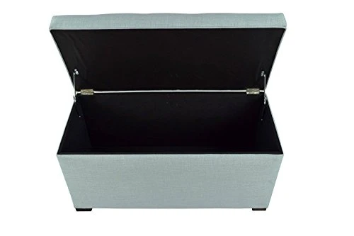 Angela Collection Button Tufted Upholstered Lift Top Medium Sized Bedroom Chest Storage Trunk, HJM100 Series, Sea Mist 6 Angela Collection Button Tufted Upholstered Lift Top Medium Sized Bedroom Chest Storage Trunk, HJM100 Series, Sea Mist - Image 6