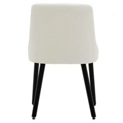 MINCETA Dining Chair,Morden Wood Leg Upholstered Kitchen Chair Set Of 2,PU In Cream White -Best Furniture Store 31iRKZ3pRpL