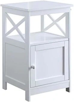 Convenience Concepts Oxford End Table With Storage Cabinet And Shelf, Cobalt Blue -Best Furniture Store 31iS28fl2NL. AC