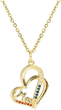 HYUIYYEAA Personalized Necklace For Women Love Necklace Brass Micro Inset Zircon Pendant Necklace Stone (A, One Size) 5 HYUIYYEAA Personalized Necklace For Women Love Necklace Brass Micro Inset Zircon Pendant Necklace Stone (A, One Size) - Image 5