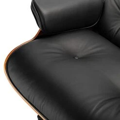 Mid Century Lounge Chair And Ottoman, Modern Chair Classic Design, Top Black Grain Leather Palisander Wood, Heavy Duty Base Support For Living Room Study Lounge Office -Best Furniture Store 31iYLMtsv0L