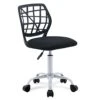 Villeston Desk Chair For Boys Girls And Teens Mesh Computer Bedroom Office Study Chair Ergonomic Small Swivel Height Adjustable Chair With Wheels, Black