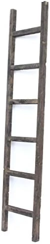 BarnwoodUSA Rustic Farmhouse Decorative Ladder - Our 5 Ft Ladder Can Be Mounted Horizontally Or Vertically And Is Crafted From 100% Recycled And Reclaimed Wood | No Assembly Required | Brown 7 BarnwoodUSA Rustic Farmhouse Decorative Ladder - Our 5 Ft Ladder Can Be Mounted Horizontally Or Vertically And Is Crafted From 100% Recycled And Reclaimed Wood | No Assembly Required | Brown - Image 7