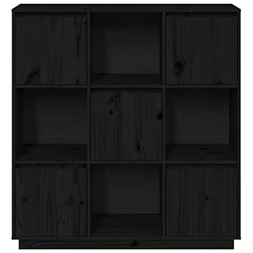 FIRBNUS Highboard Black 43.5"x13.8"x46.1" Kitchen Storage Cabinets Pantry Cabinets Kitchen Pantry Sideboard Cabinet Storage Furniture Wooden Storage Cabinet Tall Cabinet Solid Wood Pine 3 FIRBNUS Highboard Black 43.5"x13.8"x46.1" Kitchen Storage Cabinets Pantry Cabinets Kitchen Pantry Sideboard Cabinet Storage Furniture Wooden Storage Cabinet Tall Cabinet Solid Wood Pine - Image 3