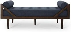 Christopher Knight Home Rayle Chaise Lounge, Wood, Navy Blue + Dark Brown -Best Furniture Store 31jNvVEQBhL. AC