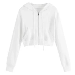 Casual Sweater For Womens Solid Color Tops Long Sleeve Hooded Zipper Pocket Shirt Hooded Sweatshirts