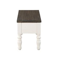 Steve Silver Joanna Storage Bench Dining, Two-Tone Ivory And Charcoal -Best Furniture Store 31kd5JHxpTL