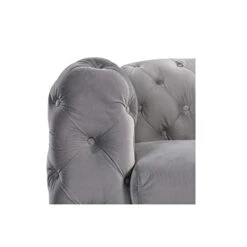 Morden Fort Modern Contemporary Accent Chair With Deep Button Tufting Dutch Velvet, Solid Wood Frame And Iron Legs-Silver Grey 17 Morden Fort Modern Contemporary Accent Chair With Deep Button Tufting Dutch Velvet, Solid Wood Frame And Iron Legs-Silver Grey -Best Furniture Store 31kl8gm3vYL