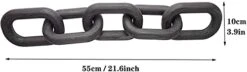 Hanlin Wood Chain Link Decor - Hand Carved Boho Decorative Chain, Farmhouse Decor, Sustainable Pine, Coffee Table Shelf For Home Living Room (White) -Best Furniture Store 31knOhgsmvL