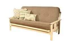 Kodiak Furniture Monterey Futon Set, No Drawers, With Antique White Base And Linen Stone Mattress -Best Furniture Store 31kqP4Dn6IL
