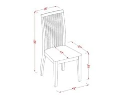 East West Furniture Dining Chairs, Medium, IPC-MAH-W 10 East West Furniture Dining Chairs, Medium, IPC-MAH-W -Best Furniture Store 31l6U5RBMmL