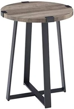 Walker Edison Anastiasia Urban Industrial Metal Wrap Entry Table, 46 Inch, Dark Walnut -Best Furniture Store 31lNCx5RwML. AC