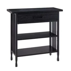Leick Home Ironcraft Foyer Bookcase With Drawer, Black