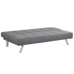JAHH Convertible Futon Grey Linen Fabric Sofa Bed Adjustable Sleeper With Stainless Steel Legs 10 JAHH Convertible Futon Grey Linen Fabric Sofa Bed Adjustable Sleeper With Stainless Steel Legs -Best Furniture Store 31lrYNrsKQL