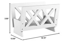 Frenchi Home Furnishing Contemporary Magazine Rack, White -Best Furniture Store 31m7bOidQAL