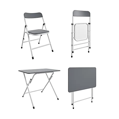 COSCO Kid's 2-Piece Table & Chair Activity Set, Gray & White, Pinch-Free Design, Easy To Clean, Multi-Purpose, No Assembly Required, Portable, For Snacking, Homework, & Games, Gray 1 COSCO Kid's 2-Piece Table & Chair Activity Set, Gray & White, Pinch-Free Design, Easy To Clean, Multi-Purpose, No Assembly Required, Portable, For Snacking, Homework, & Games, Gray