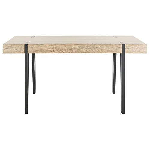 Safavieh Home Alyssa Rustic Industrial Brown And Black Dining Table 2 Safavieh Home Alyssa Rustic Industrial Brown And Black Dining Table - Image 2