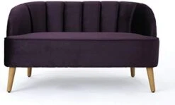 Christopher Knight Home Amaia Modern Velvet Sofa, Seafoam Blue / Walnut -Best Furniture Store 31n bDOww4L. AC