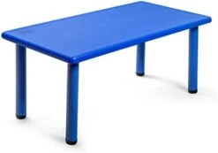 Costzon 47 X 23.5 Inch Rectangular Kids Table, Children School Activity Table For Reading Drawing Dining Playing, Multifunctional Plastic Table W/Steel Pipe, Toddler Furniture For Boys & Girls (Red) -Best Furniture Store 31nAtl k2xL. AC