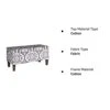 HomePop Large Upholstered Rectangular Storage Ottoman Bench With Hinged Lid, Slate Damask