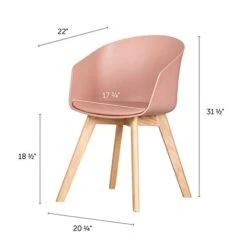 South Shore Flam Chair With Wooden Legs, 1, Pink And Wood -Best Furniture Store 31nQlxwfOvL