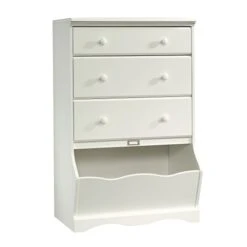 Pogo 3-Drawer Chest, Soft White Finish
