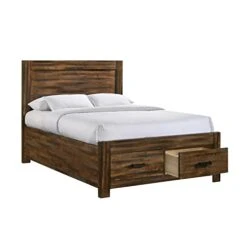 Wren Full 5PC Platform Storage Bedroom Set In Chestnut -Best Furniture Store 31oEjgT5TpL
