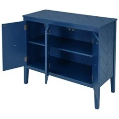 Knocbel Vintage Storage Cabinet With 3 Doors And Adjustable Shelf, Entry Hallway Foyer Console Table Buffet Sideboard Cupboard Coffee Bar, 99lbs Weight Capacity (Navy Blue) 13 Knocbel Vintage Storage Cabinet With 3 Doors And Adjustable Shelf, Entry Hallway Foyer Console Table Buffet Sideboard Cupboard Coffee Bar, 99lbs Weight Capacity (Navy Blue) -Best Furniture Store 31oEwXIZvDL