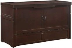 Murphy Cube Queen Cabinet Bed Professionally Assembled By SDS Cabinet Beds With Custom 6" Memory Foam Mattress (Dark Chocolate Finish) -Best Furniture Store 31oHrKTcDwL. AC