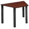 Regency Trapezoid School Desk, 36" X 23", Cherry/Black