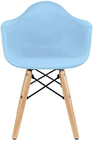 2xhome - Kids Size Plastic Toddler Armchairs With Natural Wooden Dowel Legs And White Round Table, Black (3 Piece Set) 7 2xhome - Kids Size Plastic Toddler Armchairs With Natural Wooden Dowel Legs And White Round Table, Black (3 Piece Set) - Image 7