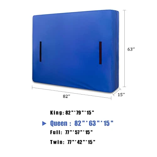 Queen Mattress Bag For Storage Moving Protector, Waterproof Reusable Mattress Cover With Heavy Duty 8 Handles Water Resistant Zipper Closure And 2 Adjustable Straps, Bright Blue 2 Queen Mattress Bag For Storage Moving Protector, Waterproof Reusable Mattress Cover With Heavy Duty 8 Handles Water Resistant Zipper Closure And 2 Adjustable Straps, Bright Blue - Image 2