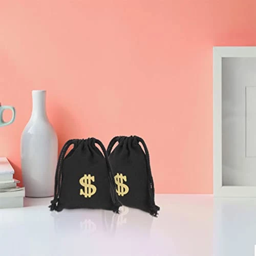 Zerodeko 4pcs Canvas Money Bag Drawstring Pouches Dollar Sign Symbol Carrying Sack Burglar Costume Money Bag Props For Pirate Bank Robber Cowboy Cosplay Party Novelty Toy 5 Zerodeko 4pcs Canvas Money Bag Drawstring Pouches Dollar Sign Symbol Carrying Sack Burglar Costume Money Bag Props For Pirate Bank Robber Cowboy Cosplay Party Novelty Toy - Image 5