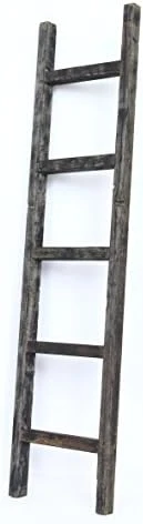 BarnwoodUSA Rustic Farmhouse Decorative Ladder - Our 5 Ft Ladder Can Be Mounted Horizontally Or Vertically And Is Crafted From 100% Recycled And Reclaimed Wood | No Assembly Required | Brown 12 BarnwoodUSA Rustic Farmhouse Decorative Ladder - Our 5 Ft Ladder Can Be Mounted Horizontally Or Vertically And Is Crafted From 100% Recycled And Reclaimed Wood | No Assembly Required | Brown - Image 12